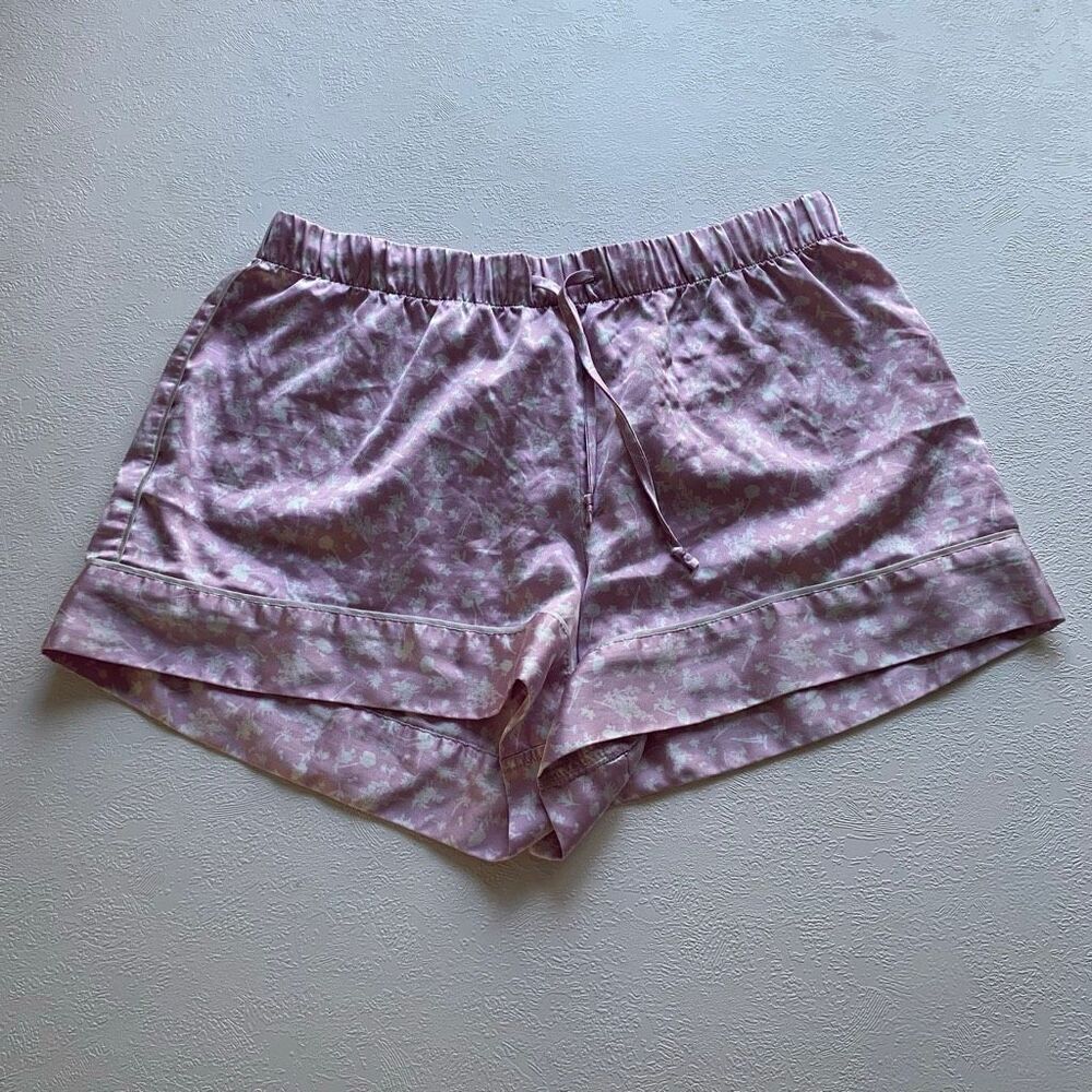 Victoria’s Secret Pink Satin Sleep Shorts Small Star Print Pajama Lounge